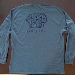 Ivory Ella Heart Elephant Long Sleeve XL GREY